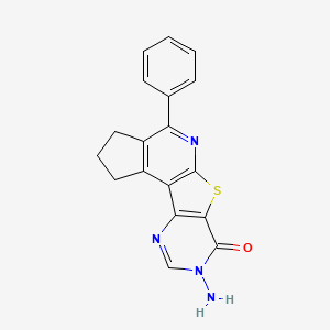 molecular formula C18H14N4OS B5780869 8-amino-4-phenyl-2,3-dihydro-1H-cyclopenta[4',5']pyrido[3',2':4,5]thieno[3,2-d]pyrimidin-7(8H)-one 