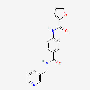 molecular formula C18H15N3O3 B5780877 N-(4-{[(3-pyridinylmethyl)amino]carbonyl}phenyl)-2-furamide 