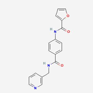 molecular formula C18H15N3O3 B5780877 N-(4-((Pyridin-3-ylmethyl)carbamoyl)phenyl)furan-2-carboxamide 