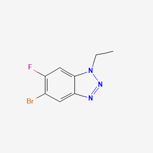 molecular formula C8H7BrFN3 B578088 5-溴-1-乙基-6-氟-1,2,3-苯并三唑 CAS No. 1365271-72-2