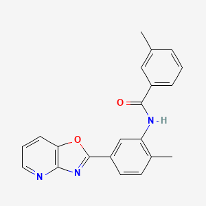 molecular formula C21H17N3O2 B5780888 3-methyl-N-(2-methyl-5-[1,3]oxazolo[4,5-b]pyridin-2-ylphenyl)benzamide 
