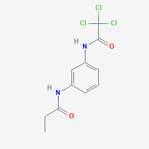 molecular formula C11H11Cl3N2O2 B5780891 N-{3-[(2,2,2-trichloroacetyl)amino]phenyl}propanamide 