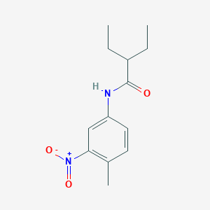 molecular formula C13H18N2O3 B5780897 2-ethyl-N-(4-methyl-3-nitrophenyl)butanamide 