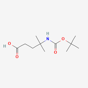 molecular formula C11H21NO4 B578090 Boc-4-氨基-4-甲基-戊酸 CAS No. 1249372-40-4