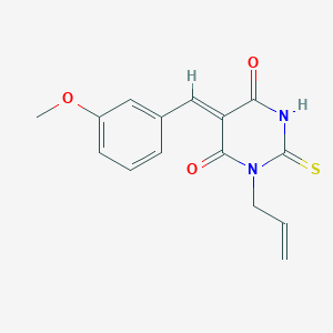 molecular formula C15H14N2O3S B5780913 1-allyl-5-(3-methoxybenzylidene)-2-thioxodihydro-4,6(1H,5H)-pyrimidinedione 
