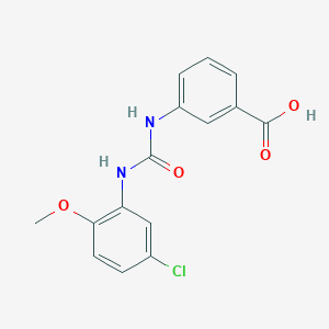 molecular formula C15H13ClN2O4 B5780921 3-({[(5-chloro-2-methoxyphenyl)amino]carbonyl}amino)benzoic acid 