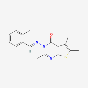 2,5,6-trimethyl-3-[(2-methylbenzylidene)amino]thieno[2,3-d]pyrimidin-4(3H)-one