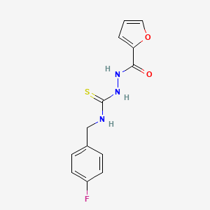 molecular formula C13H12FN3O2S B5780932 N-(4-fluorobenzyl)-2-(2-furoyl)hydrazinecarbothioamide 