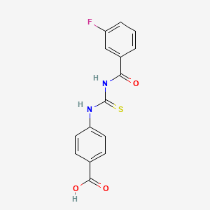 molecular formula C15H11FN2O3S B5780941 4-({[(3-fluorobenzoyl)amino]carbonothioyl}amino)benzoic acid 