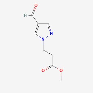 molecular formula C8H10N2O3 B578095 3-(4-甲酰-1H-吡唑-1-基)丙酸甲酯 CAS No. 1215295-99-0