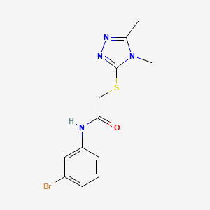 molecular formula C12H13BrN4OS B5780954 N-(3-bromophenyl)-2-[(4,5-dimethyl-4H-1,2,4-triazol-3-yl)thio]acetamide 
