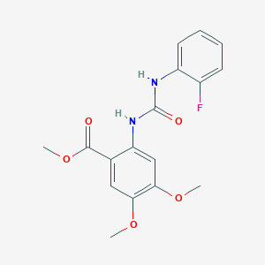 molecular formula C17H17FN2O5 B5780957 methyl 2-({[(2-fluorophenyl)amino]carbonyl}amino)-4,5-dimethoxybenzoate 