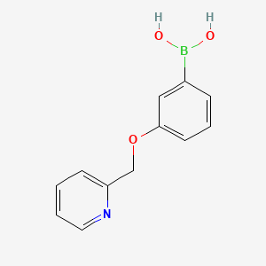 molecular formula C12H12BNO3 B578096 3-(吡啶-2-基甲氧基)苯硼酸 CAS No. 1256355-50-6