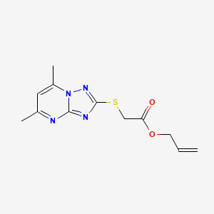 molecular formula C12H14N4O2S B5780967 allyl [(5,7-dimethyl[1,2,4]triazolo[1,5-a]pyrimidin-2-yl)thio]acetate 