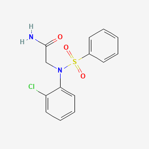 molecular formula C14H13ClN2O3S B5780969 N~2~-(2-chlorophenyl)-N~2~-(phenylsulfonyl)glycinamide 