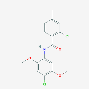 molecular formula C16H15Cl2NO3 B5780976 2-chloro-N-(4-chloro-2,5-dimethoxyphenyl)-4-methylbenzamide 