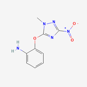 molecular formula C9H9N5O3 B5780980 2-[(1-methyl-3-nitro-1H-1,2,4-triazol-5-yl)oxy]aniline 