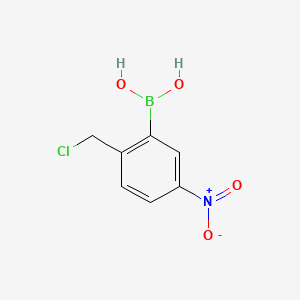 molecular formula C7H7BClNO4 B578100 (2-(氯甲基)-5-硝基苯基)硼酸 CAS No. 1217500-80-5