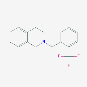 molecular formula C17H16F3N B5781003 2-[2-(三氟甲基)苄基]-1,2,3,4-四氢异喹啉 