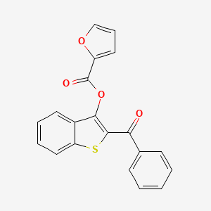 molecular formula C20H12O4S B5781011 2-benzoyl-1-benzothien-3-yl 2-furoate 
