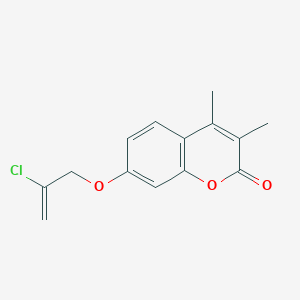 molecular formula C14H13ClO3 B5781017 7-[(2-chloro-2-propen-1-yl)oxy]-3,4-dimethyl-2H-chromen-2-one 