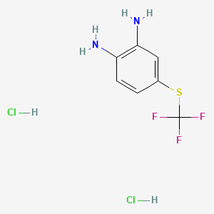 molecular formula C7H9Cl2F3N2S B578102 4-((三氟甲基)硫)苯-1,2-二胺二盐酸盐 CAS No. 1313012-28-0
