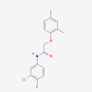molecular formula C16H15ClFNO2 B5781020 N-(3-chloro-4-fluorophenyl)-2-(2,4-dimethylphenoxy)acetamide 