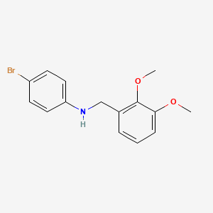 molecular formula C15H16BrNO2 B5781026 4-bromo-N-[(2,3-dimethoxyphenyl)methyl]aniline 