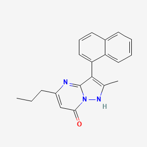 molecular formula C20H19N3O B5781037 2-methyl-3-(1-naphthyl)-5-propylpyrazolo[1,5-a]pyrimidin-7(4H)-one 