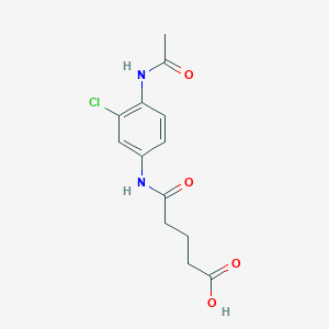 5-{[4-(acetylamino)-3-chlorophenyl]amino}-5-oxopentanoic acid