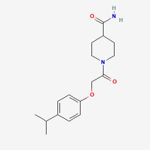 molecular formula C17H24N2O3 B5781055 1-[(4-isopropylphenoxy)acetyl]-4-piperidinecarboxamide 