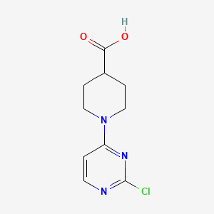 molecular formula C10H12ClN3O2 B578106 1-(2-氯嘧啶-4-基)哌啶-4-甲酸 CAS No. 1208087-83-5