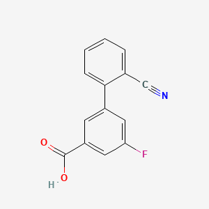 B578108 3-(2-Cyanophenyl)-5-fluorobenzoic acid CAS No. 1352317-82-8