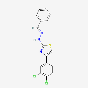 molecular formula C16H11Cl2N3S B5781086 benzaldehyde [4-(3,4-dichlorophenyl)-1,3-thiazol-2-yl]hydrazone 
