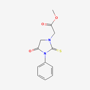 methyl (4-oxo-3-phenyl-2-thioxo-1-imidazolidinyl)acetate