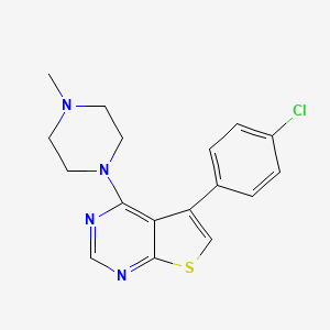 molecular formula C17H17ClN4S B5781127 5-(4-Chlorophenyl)-4-(4-methylpiperazin-1-yl)thieno[2,3-d]pyrimidine 