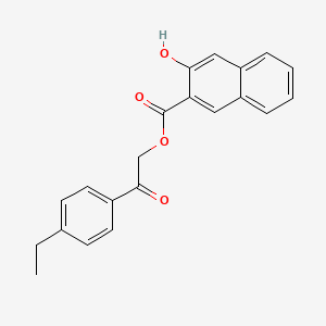 molecular formula C21H18O4 B5781147 2-(4-ethylphenyl)-2-oxoethyl 3-hydroxy-2-naphthoate 
