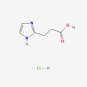 molecular formula C6H9ClN2O2 B578120 3-(1H-咪唑-2-基)丙酸盐酸盐 CAS No. 1208078-18-5