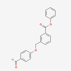 molecular formula C21H16O4 B5781200 phenyl 3-[(4-formylphenoxy)methyl]benzoate 