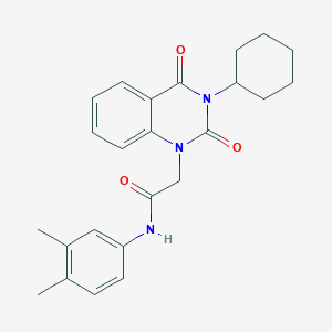 2-(3-cyclohexyl-2,4-dioxo-3,4-dihydro-1(2H)-quinazolinyl)-N-(3,4-dimethylphenyl)acetamide