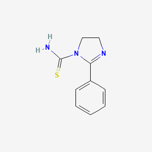 molecular formula C10H11N3S B5781219 2-phenyl-4,5-dihydro-1H-imidazole-1-carbothioamide 