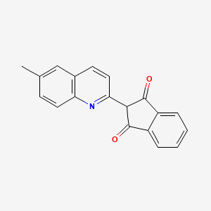 molecular formula C19H13NO2 B5781222 2-(6-methyl-2-quinolinyl)-1H-indene-1,3(2H)-dione CAS No. 6493-58-9