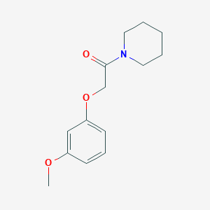 molecular formula C14H19NO3 B5781270 1-[(3-methoxyphenoxy)acetyl]piperidine 
