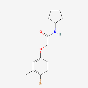 2-(4-bromo-3-methylphenoxy)-N-cyclopentylacetamide