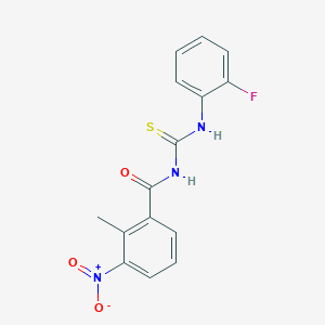 N-{[(2-fluorophenyl)amino]carbonothioyl}-2-methyl-3-nitrobenzamide