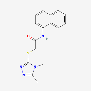 2-[(4,5-dimethyl-4H-1,2,4-triazol-3-yl)thio]-N-1-naphthylacetamide