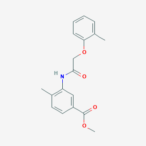 molecular formula C18H19NO4 B5781312 methyl 4-methyl-3-{[(2-methylphenoxy)acetyl]amino}benzoate 