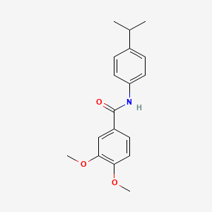 molecular formula C18H21NO3 B5781319 N-(4-isopropylphenyl)-3,4-dimethoxybenzamide 