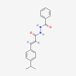 molecular formula C19H20N2O2 B5781338 N'-[3-(4-isopropylphenyl)acryloyl]benzohydrazide 