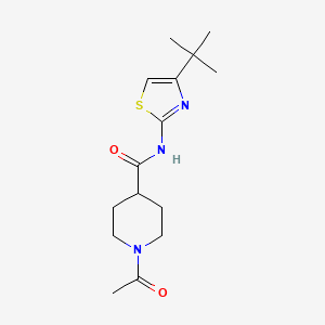 molecular formula C15H23N3O2S B5781342 1-acetyl-N-(4-tert-butyl-1,3-thiazol-2-yl)-4-piperidinecarboxamide 